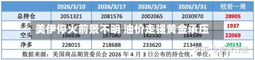 美伊停火前景不明 油价走强黄金承压-第2张图片