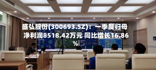 盛弘股份(300693.SZ)：一季度归母净利润8518.42万元 同比增长16.86%-第1张图片