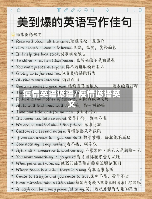 疫情英语谚语/疫情谚语英文-第1张图片
