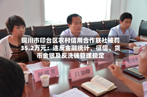 铜川市印台区农村信用合作联社被罚35.2万元：违反金融统计、征信	、货币金银及反洗钱管理规定-第1张图片