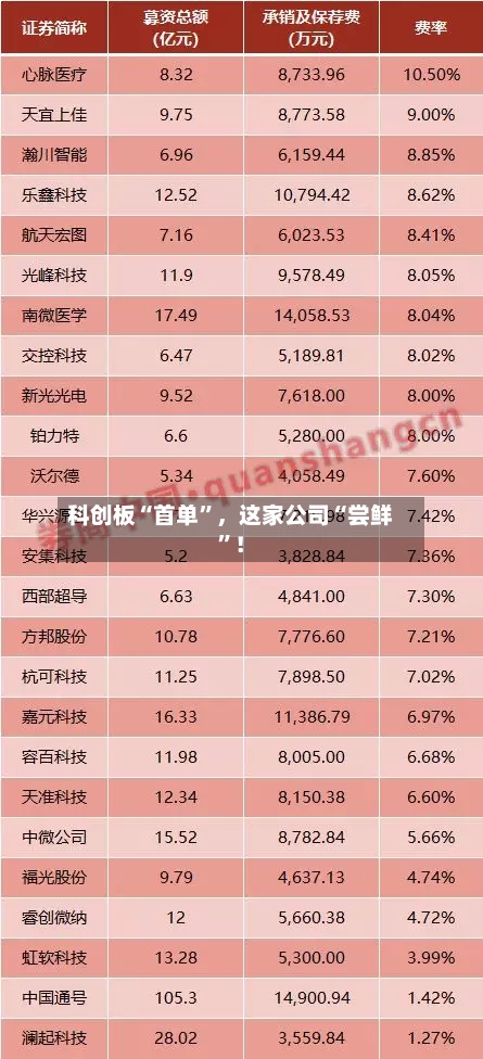 科创板“首单	”	，这家公司“尝鲜”！-第1张图片