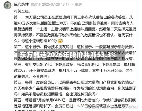 东方甄选2026年股价共涨53.3%-第1张图片