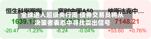全球进入超级央行周 债券交易员将从决策者表态中寻找卖出信号-第1张图片