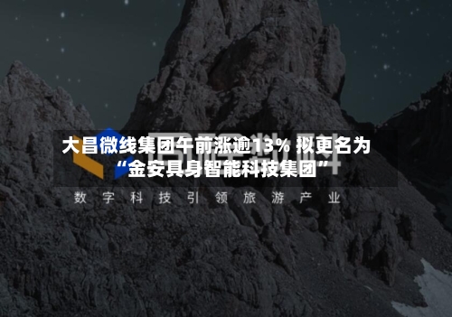 大昌微线集团午前涨逾13% 拟更名为“金安具身智能科技集团”-第1张图片