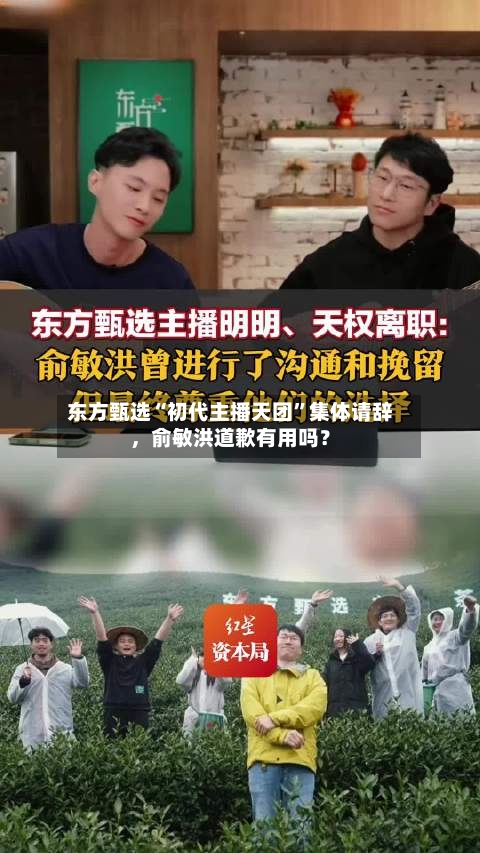 东方甄选“初代主播天团”集体请辞	，俞敏洪道歉有用吗？-第1张图片