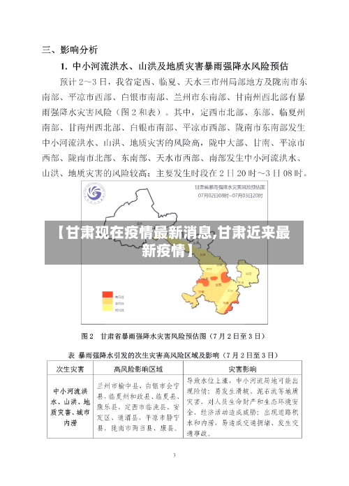【甘肃现在疫情最新消息,甘肃近来最新疫情】-第1张图片