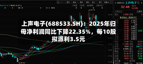 上声电子(688533.SH)：2025年归母净利润同比下降22.35%，每10股拟派利3.5元-第1张图片