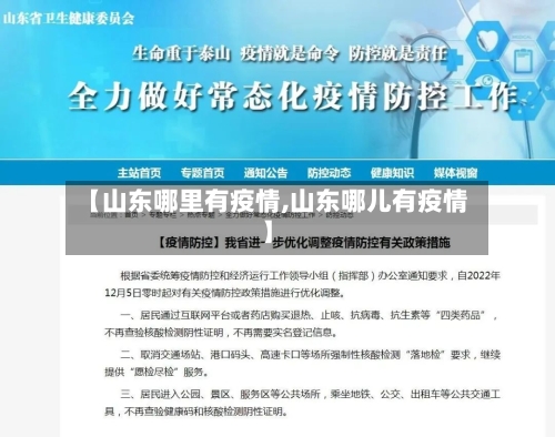 【山东哪里有疫情,山东哪儿有疫情】-第1张图片