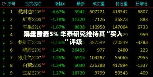 海丰世界早盘涨近5% 华泰研究维持其“买入	”评级-第2张图片