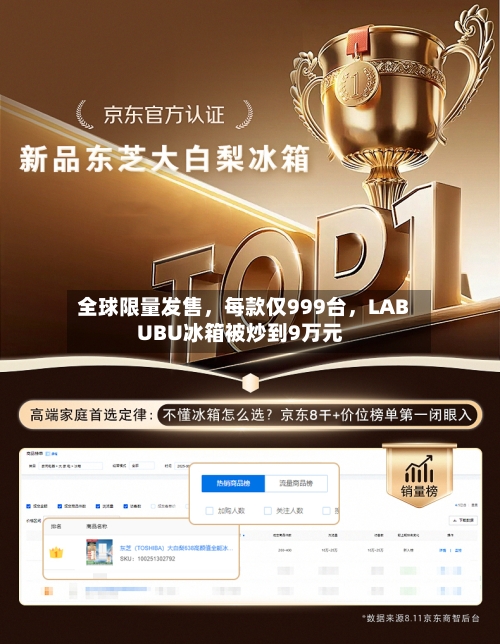 全球限量发售，每款仅999台	，LABUBU冰箱被炒到9万元-第1张图片