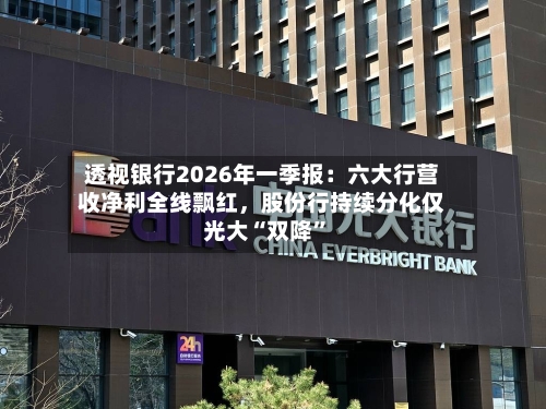 透视银行2026年一季报：六大行营收净利全线飘红，股份行持续分化仅光大“双降”-第1张图片