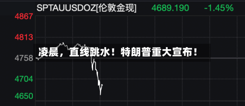凌晨，直线跳水！特朗普重大宣布！-第1张图片