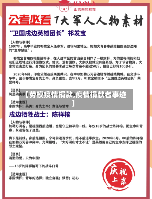 【劳模疫情捐款,疫情捐献者事迹】-第1张图片