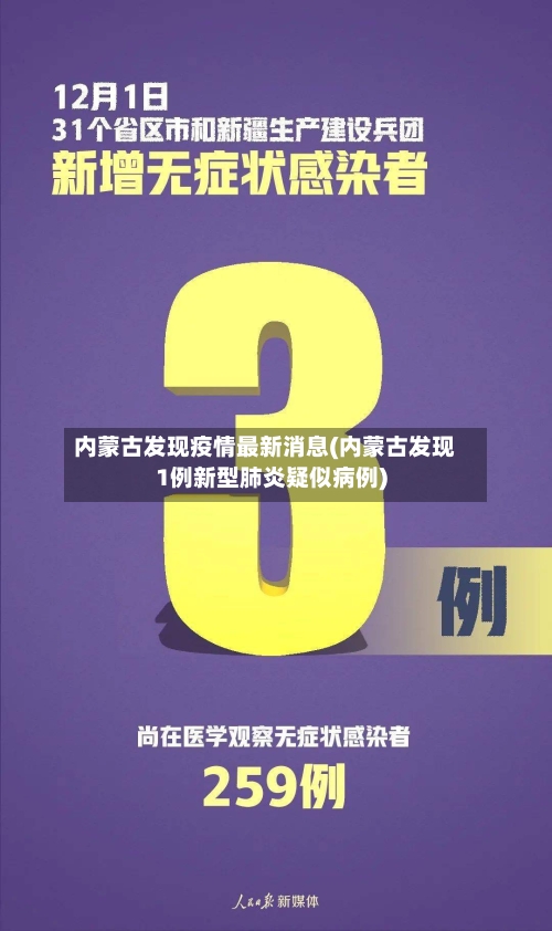 内蒙古发现疫情最新消息(内蒙古发现1例新型肺炎疑似病例)-第1张图片