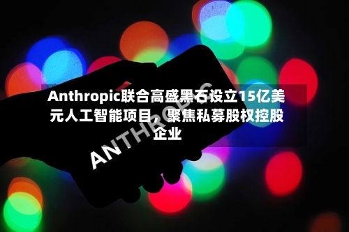 Anthropic联合高盛黑石设立15亿美元人工智能项目，聚焦私募股权控股企业-第1张图片
