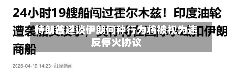 特朗普避谈伊朗何种行为将被视为违反停火协议-第2张图片