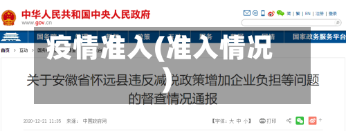 疫情准入(准入情况)-第3张图片