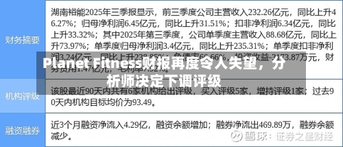 Planet Fitness财报再度令人失望	，分析师决定下调评级-第3张图片