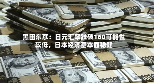 黑田东彦：日元汇率跌破160可能性较低	，日本经济基本面稳健-第2张图片