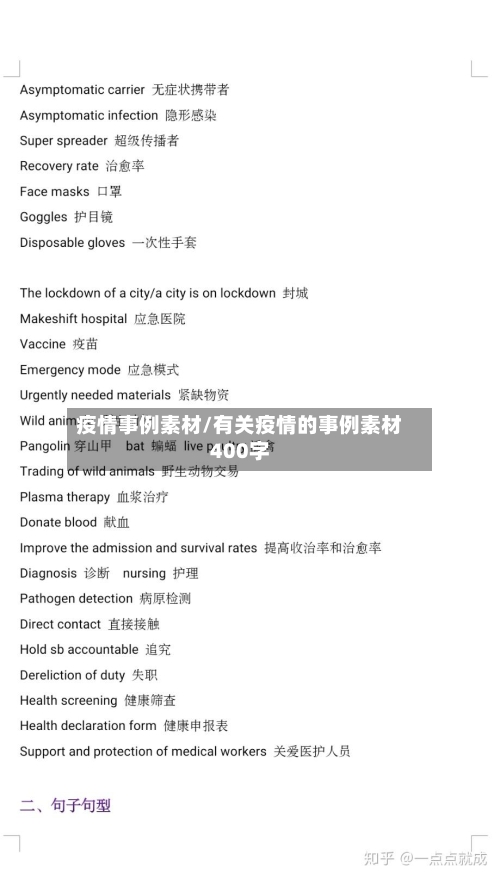 疫情事例素材/有关疫情的事例素材400字-第2张图片