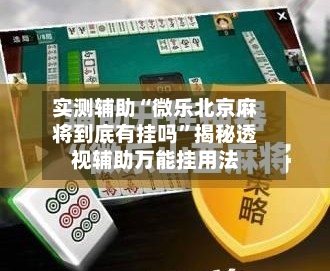 实测辅助“微乐北京麻将到底有挂吗”揭秘透视辅助万能挂用法-第3张图片