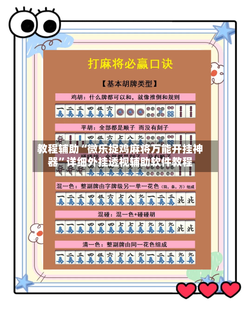 教程辅助“微乐捉鸡麻将万能开挂神器”详细外挂透视辅助软件教程-第3张图片