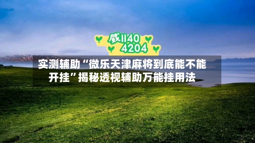 实测辅助“微乐天津麻将到底能不能开挂”揭秘透视辅助万能挂用法-第2张图片