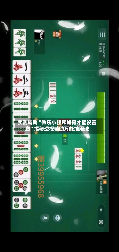 实测辅助“微乐小程序如何才能设置赢”揭秘透视辅助万能挂用法-第2张图片