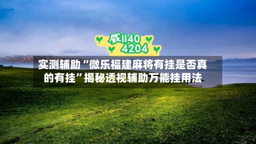 实测辅助“微乐福建麻将有挂是否真的有挂	”揭秘透视辅助万能挂用法-第1张图片