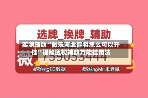 实测辅助“微乐河北麻将怎么可以开挂”揭秘透视辅助万能挂用法-第2张图片