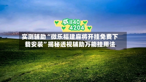 实测辅助“微乐福建麻将开挂免费下载安装”揭秘透视辅助万能挂用法-第2张图片