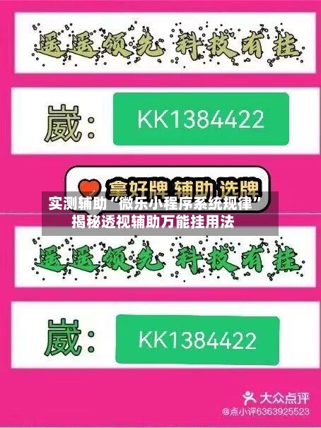实测辅助“微乐小程序系统规律”揭秘透视辅助万能挂用法-第2张图片
