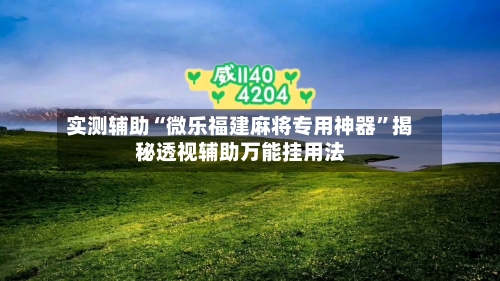实测辅助“微乐福建麻将专用神器	”揭秘透视辅助万能挂用法-第1张图片