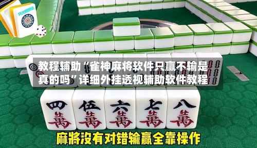 教程辅助“雀神麻将软件只赢不输是真的吗”详细外挂透视辅助软件教程-第3张图片