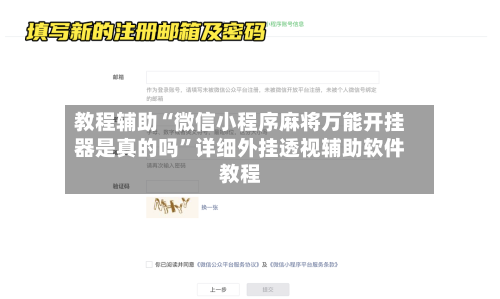 教程辅助“微信小程序麻将万能开挂器是真的吗”详细外挂透视辅助软件教程-第3张图片