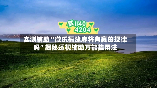 实测辅助“微乐福建麻将有赢的规律吗	”揭秘透视辅助万能挂用法-第1张图片