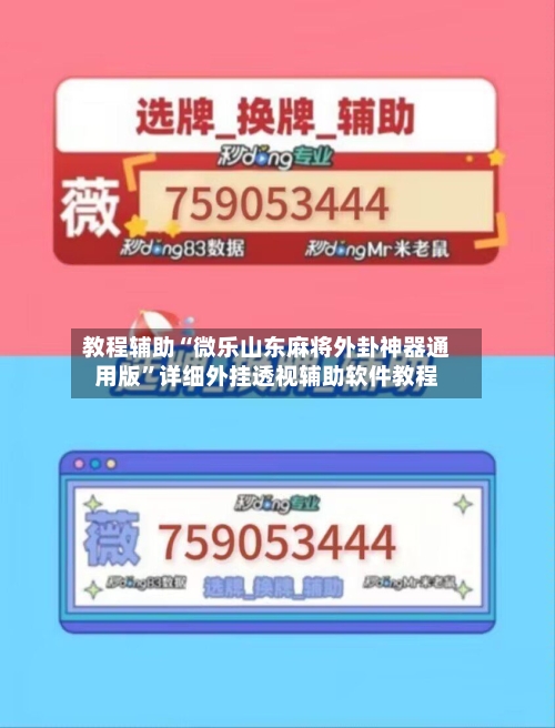 教程辅助“微乐山东麻将外卦神器通用版”详细外挂透视辅助软件教程-第2张图片