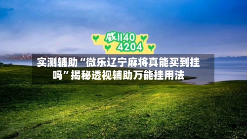 实测辅助“微乐辽宁麻将真能买到挂吗”揭秘透视辅助万能挂用法-第2张图片