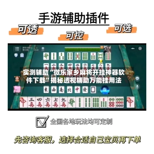 实测辅助“微乐家乡麻将开挂神器软件下载	”揭秘透视辅助万能挂用法-第2张图片