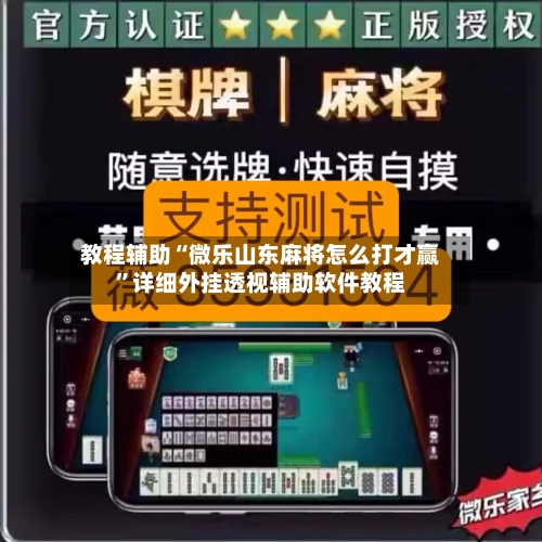 教程辅助“微乐山东麻将怎么打才赢”详细外挂透视辅助软件教程-第1张图片