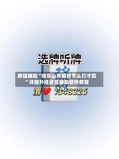 教程辅助“微乐山东麻将怎么打才赢”详细外挂透视辅助软件教程-第2张图片