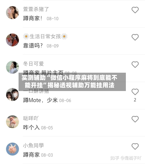 实测辅助“微信小程序麻将到底能不能开挂”揭秘透视辅助万能挂用法-第3张图片