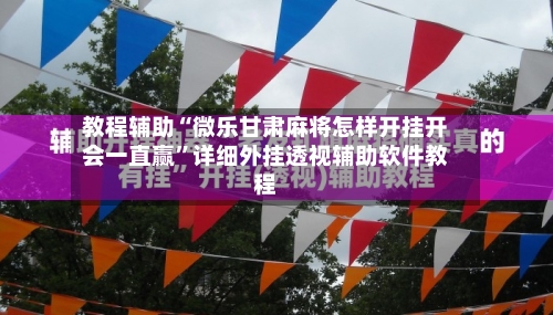 教程辅助“微乐甘肃麻将怎样开挂开会一直赢”详细外挂透视辅助软件教程-第1张图片