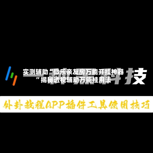 实测辅助“微乐亲友房万能开挂神器”揭秘透视辅助万能挂用法-第2张图片