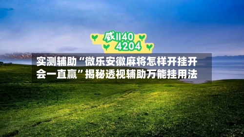 实测辅助“微乐安徽麻将怎样开挂开会一直赢	”揭秘透视辅助万能挂用法-第1张图片