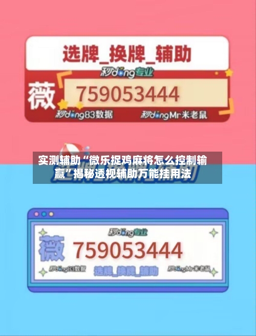 实测辅助“微乐捉鸡麻将怎么控制输赢	”揭秘透视辅助万能挂用法-第2张图片