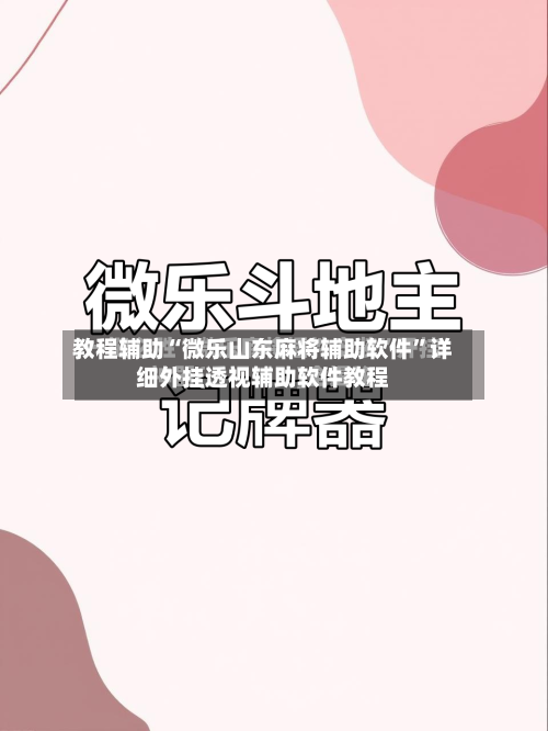 教程辅助“微乐山东麻将辅助软件”详细外挂透视辅助软件教程-第2张图片