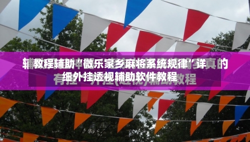 教程辅助“微乐家乡麻将系统规律”详细外挂透视辅助软件教程-第1张图片