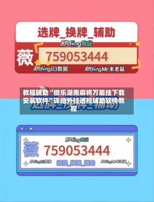 教程辅助“微乐湖南麻将万能挂下载安装软件”详细外挂透视辅助软件教程-第1张图片