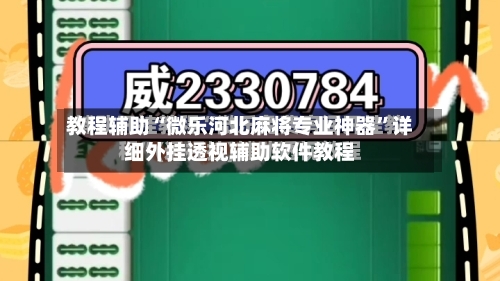 教程辅助“微乐河北麻将专业神器	”详细外挂透视辅助软件教程-第1张图片